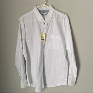 Club Room Men’s Slim Fit Long Sleeve Button Down Shirt Cotton size L